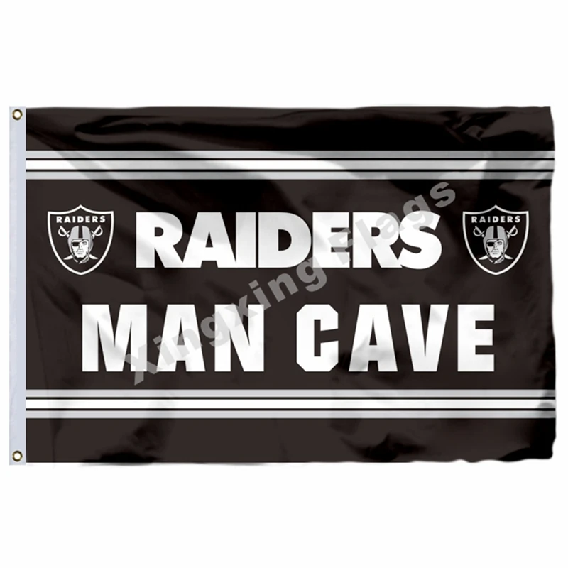 MAN CAVE Флаг Окленд рейдерс баннер с модифицированным флагом США 3фт X 5фт полиэстер летающий размер 90X150 см - Цвет: MAN CAVE