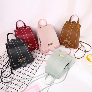 

Bag female 2020 spring and summer shoulder bag fashion personality candy color ladies mini small backpack female bag Women Solid