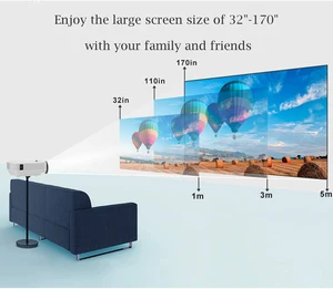 Image 4 - Potężny Mini projektor LED 2600 lumenów obsługuje 1080P bezprzewodowy wyświetlacz synchronizacji dla iPhone/Android telefon wideo Beamer dla kina domowego