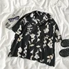 Gagarich blusas de mujeres Vintage Floral de manga corta de gasa con muescas elegante ver a través de la playa de Streetwear mujer Chic camiseta Tops ► Foto 3/6