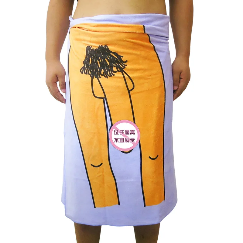 

Sexy Man Bath Towel Cartoon Pattern Microfiber Funny Men Printing Towel Bathroom Outdoor Travel Sport Streaking Towels Gift