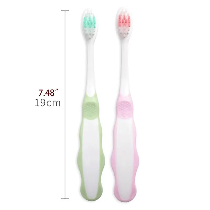 

2Pcs/Set Children Toothbrush Soft Bristles Non-Slip Handle Kids Training Tooth Brush Clean All-Around Mouth 3-6T Travel Portable