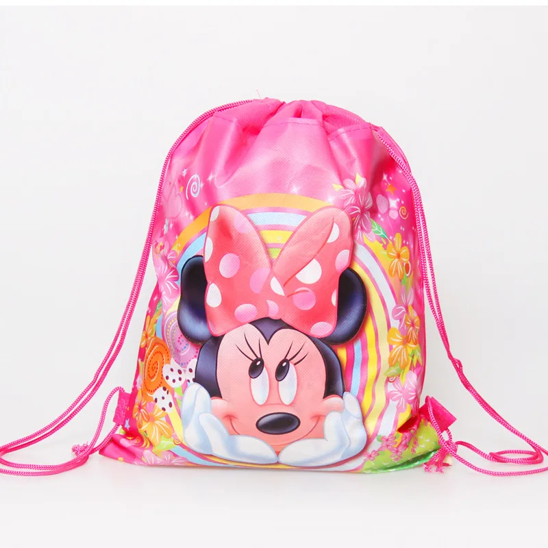 Drawstring bag 1pcs 20шт Минни Маус бумажные салфетки для вечеринки события и вечерние салфетки для дня рождения украшения детский душ вечерние принадлежности - Цвет: Drawstring bag 1pcs