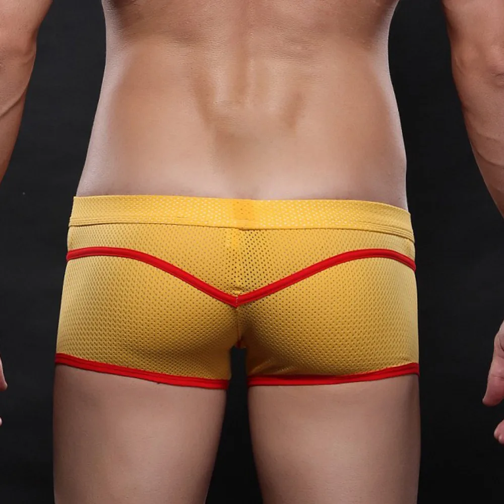 Мужские трусы боксеры с мешочком сексуальное нижнее белье мужские мягкие шорты в