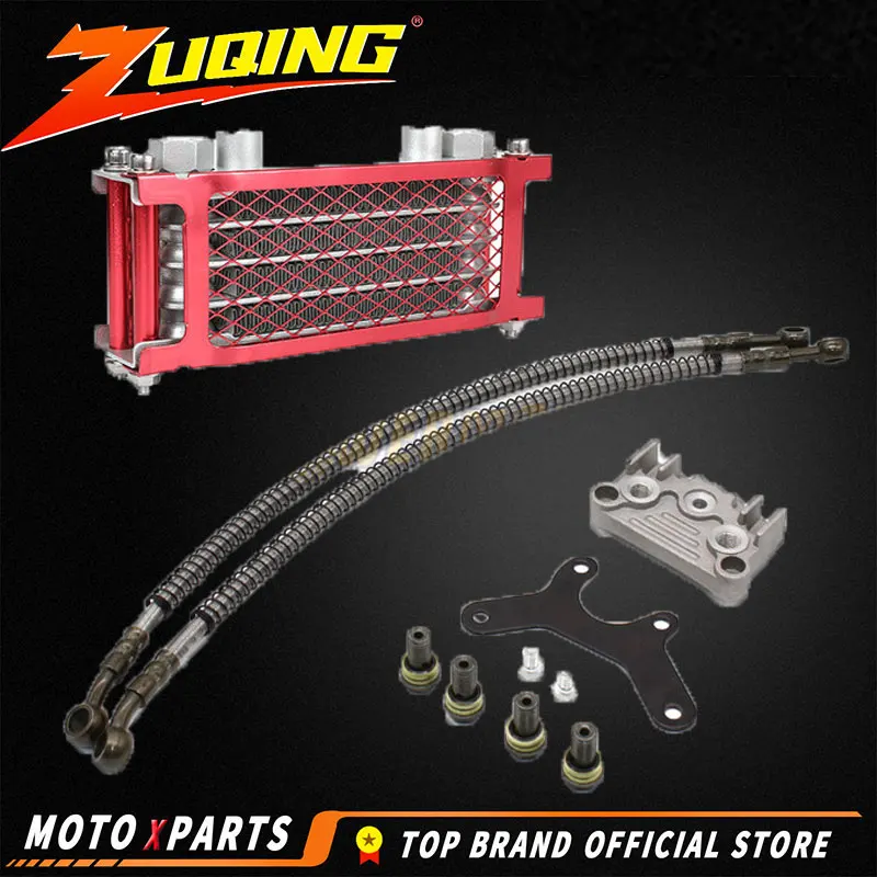 Motor Oil Cooling Cooler Radiator Oil Cooler Set For 50cc 70cc 90cc