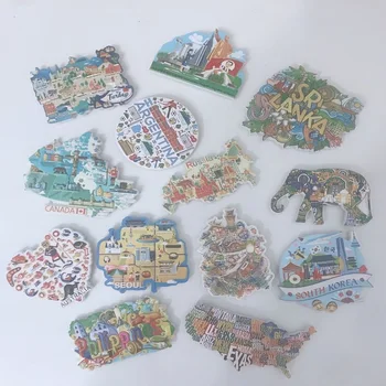 

3D Resin Refrigerator Stickers World Tourism USA European London Paris Fridge Magnet Souvenir Magnetic Home Decor Gift Ideas