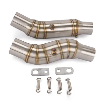 

Motorcycle Exhaust middle pipe Round Muffler for Kawasaki Z1000 z 1000 2010-2016 link pipe without exhaust