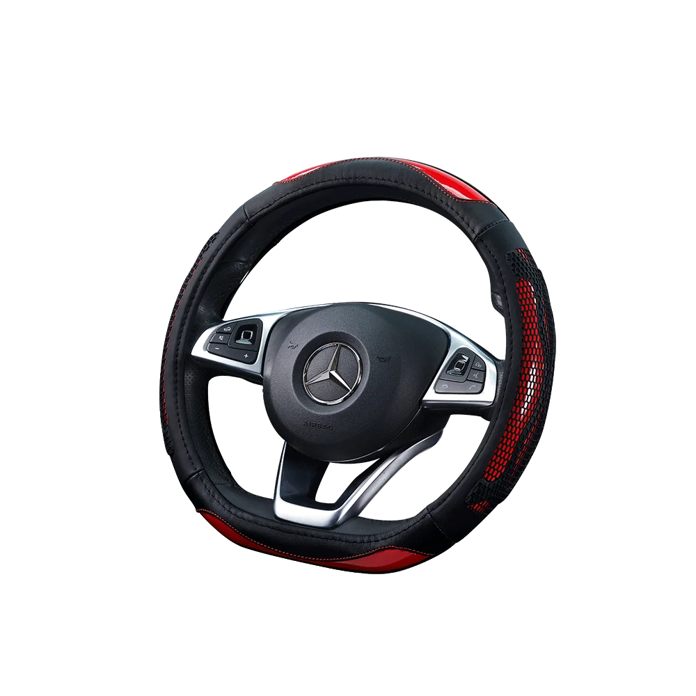 Чехол рулевого колеса автомобиля D форма кожа для nissan almera классический almera g15 almera n16 altima juke пинает лист муранского z51 note - Название цвета: Type D