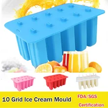 СИЛИКОНОВЫЕ BPA бесплатно 6/10 ячеек для мороженого, экологически чистые DIY формы для Фруктового мороженого, формы для домашней детской кухни, гаджеты для столовой бара