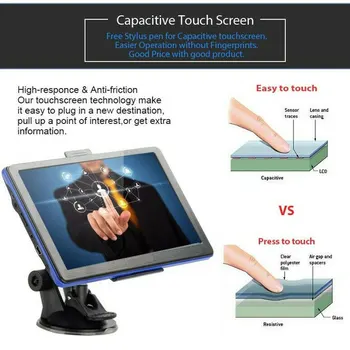 

Vehemo 256MB+8G Route Planning HD GPS Navigator Truck GPS Navigator System Durable Car GPS Navigation Free Map FM Emission