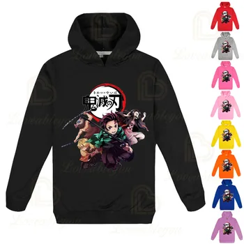 

Kimetsu No Yaiba Boys Girls Demon Slayer Hoodies Harajuku Anime Japan Kawaii Hoodie Kimetsu Demon Blade Cartoon Sweatshirts