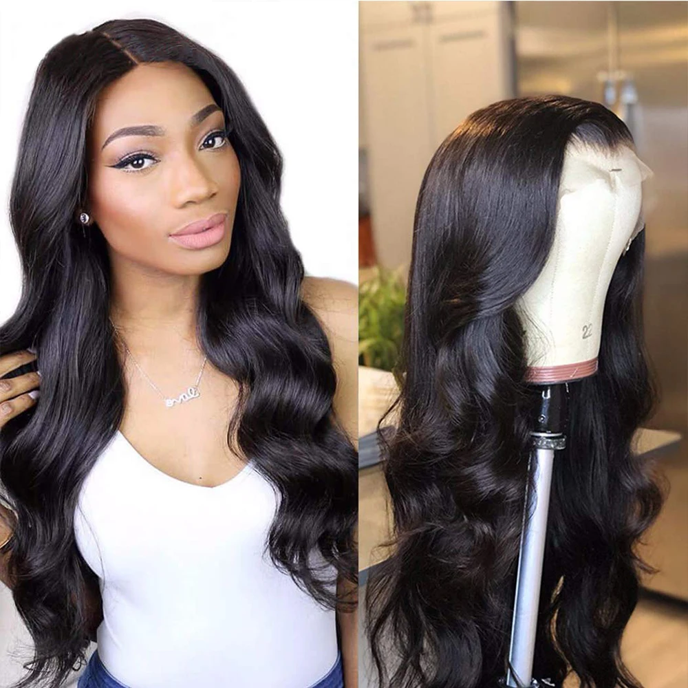 

Amanda 13x6 Lace Front Wigs Human Hair Preplucked Body Wave Remy Transparent Lace Wigs Brazilian Human Hair 150% Density