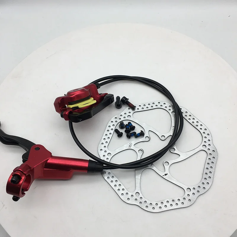 Zoom HB-875 тормоз велосипед mtb Гидравлический дисковый тормоз набор зажим горный велосипед тормоз лучше, чем M395 M447 - Цвет: red front w rotor