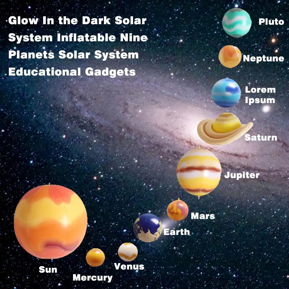 10 шт./компл. Солнечный Млечного Пути Учебная модель воздушные шары Шарм моделирование девять планет Солнечной Системы детские надувные игрушки вечерние реквизит