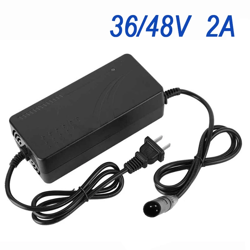 36V2A/48V2A 220V Черный Смарт зарядное устройство электрический велосипед зарядное устройство