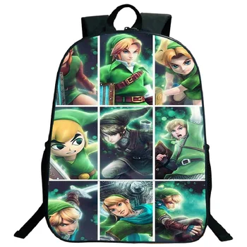

The lengend of zelda backpack Children Boys Girls school Bags fashion colourful pattern Laptop Backpack Teens schoolbag