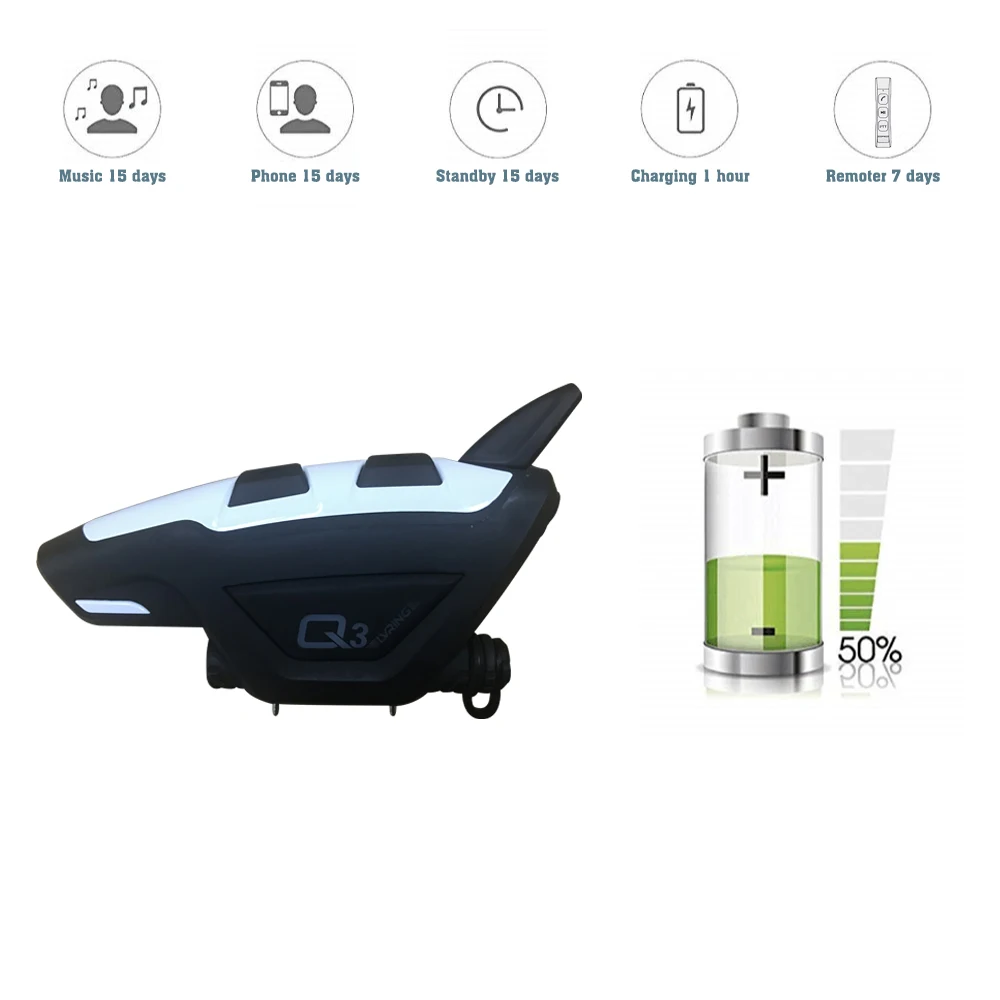 Шлем GREENWON Bluetooth гарнитура мотоцикл 500mAh Многофункциональные Стерео Наушники