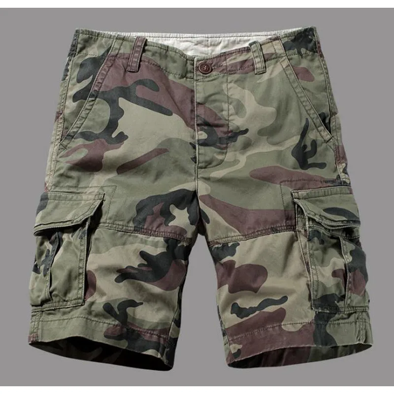 camouflage 03 Карго шорты мужские повседневные военные армейские шорты Свободные мешковатые карманные камуфляжные шорты размера плюс S-4XL - Цвет: camouflage 03