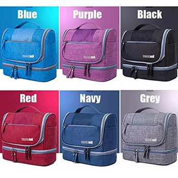 

Multifunctional Waterproof Bathing Bag Hanging Grooming Organizer Bag Unisex Travel Toiletry Wash Cosmetic Bag