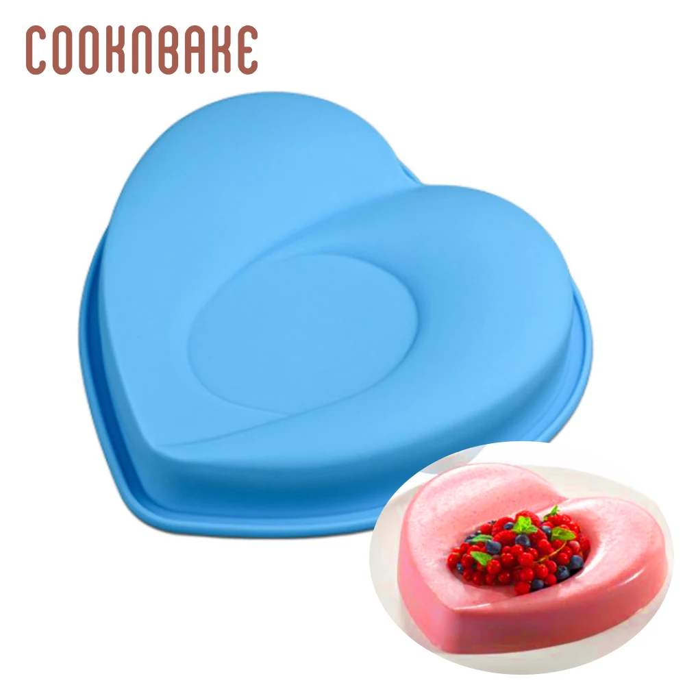 Силиконовая форма COOKNBAKE для большого торта выпечки с сердечками 3D пиццы хлеба