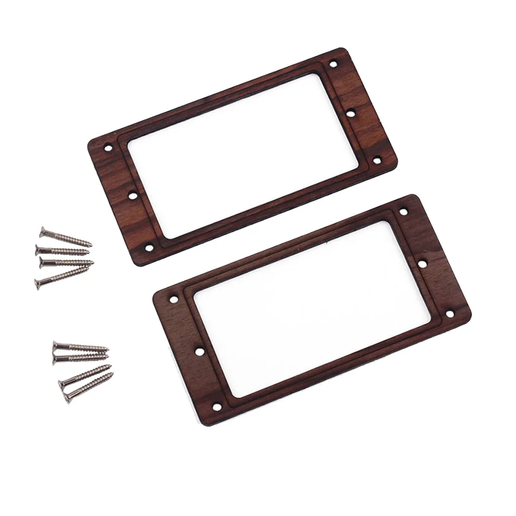 Rosewood Humbucker Pickup Mounting Ring Frame w/ Screws for Guitar Parts