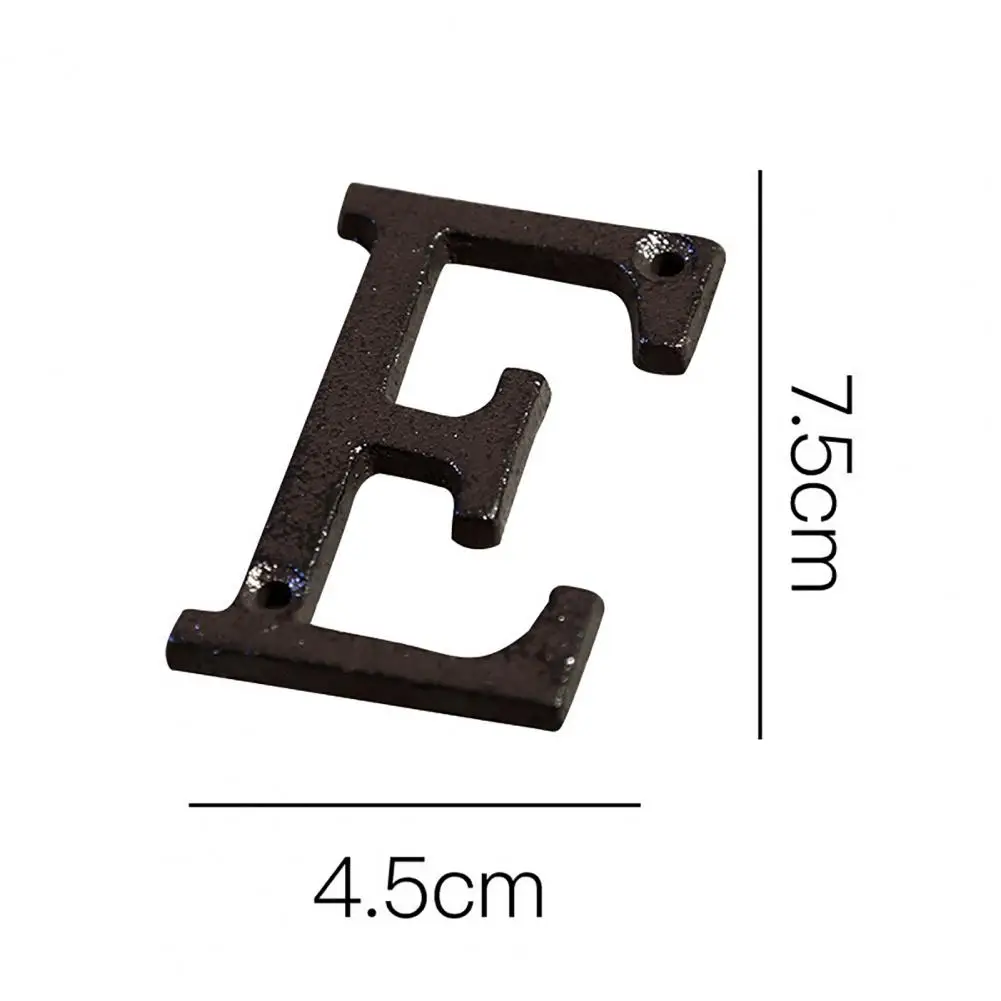 Metal Letter Decoration Retro Style Groceries Cast Iron Metal DIY House Doorplate Letter Symbol