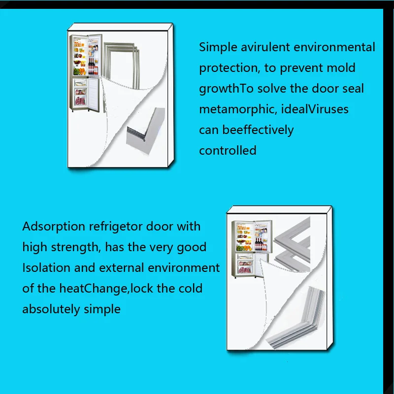 Настраиваемая дверная резиновая прокладка для холодильника, уплотнительное кольцо, аксессуары для морозильной камеры