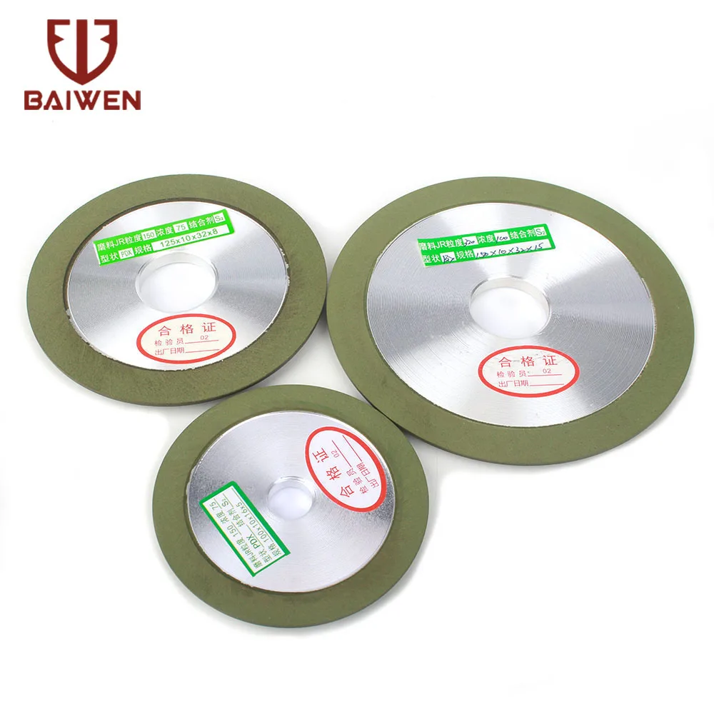 100/125/150mm Diamond Grinding Wheel Cutting Disc Resin Bond Grinder Sharpener Carbide Metal For Tungsten Steel Milling Cutter