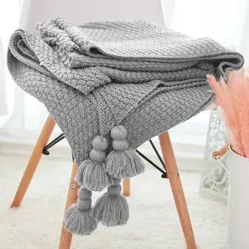 

New Soft Warm Coral Fleece Blanket Tassel Knitting Pineapple Grain Air Conditioning Blanket Travel Fleece Mesh Car Cover Blanket