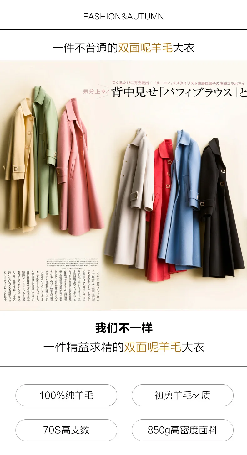 Новое двубортное шерстяное пальто с отворотом ручной работы дамское пальто-кардиган с длинными рукавами шерстяное пальто длинное кашемировое пальто высокого качества