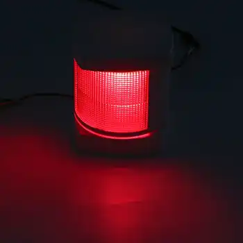 

Hot Universal 2pcs 12V 3" ABS LED Navigation Light Lamp Signal Lamp For Marine Boat Yacht Truck Trailer Van Red Green Side Light