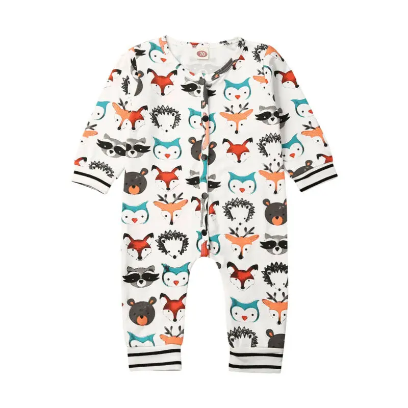 

0-24M Baby Cotton One-piece Romper Cute Newborn Babies Boys Girls Clothes Long Sleeve Rompers Jumpsuit Overall Outfits