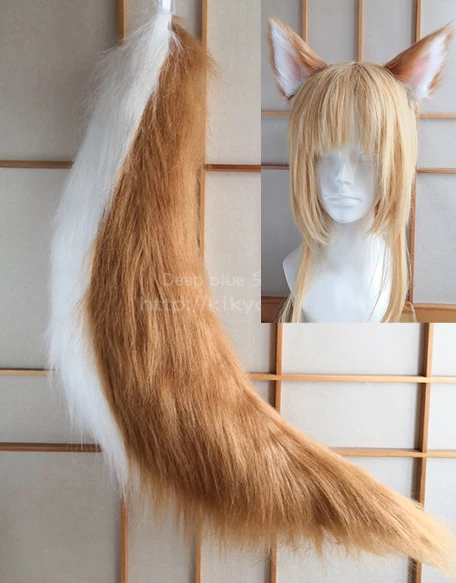 Anime Game Genshin Impact Gorou Cosplay Simulation Plush Fox Ears Tail Coaplay Costume Prop Party Halloween | Тематическая одежда