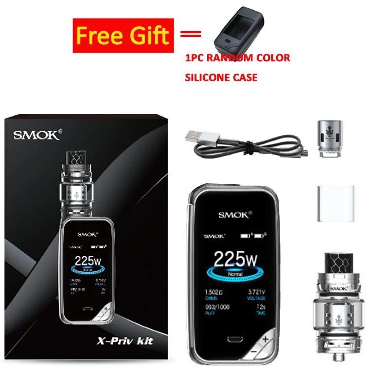 Prism Gun Metal SMOK X-priv комплект с 8 мл TFV12 Prince Tank Vaporizer 225 Вт X priv Mod электронная сигарета SMOK VAPE Kit VS G-priv 2 - Цвет: Prism Gun Metal