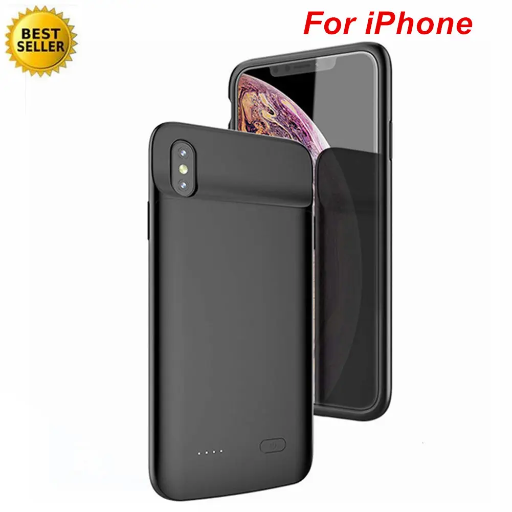 

For iPhone 6 6S 7 8 6 Plus 6s Plus 7 8 Plus X XS XR XS Max Battery Charger Case Ultra-Thin Soft Silicone Portable Power Bank