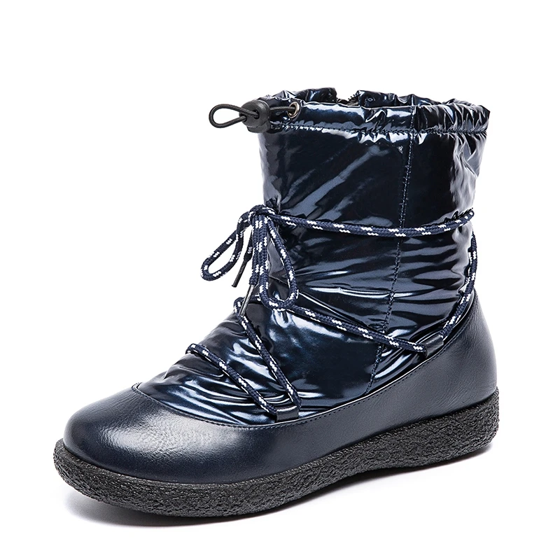 

2019 winter women boots warm casual non-slip solid color tube anti-horizontal bottom snow boots large size 35-43