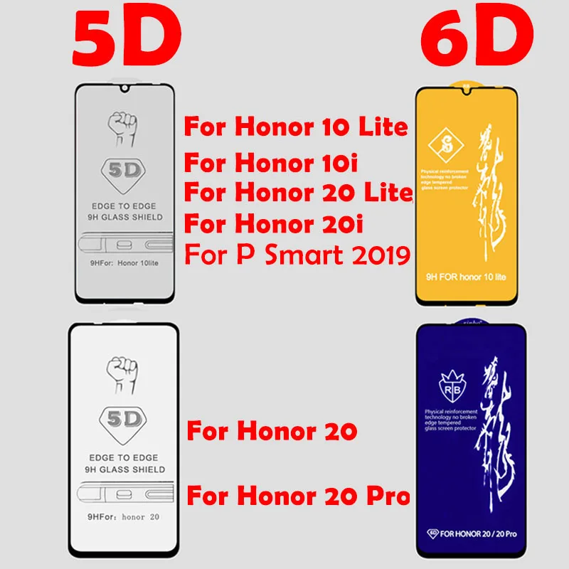 Закаленное стекло для huawei Honor 10 Lite 20 Pro 10i защита экрана полная защита для huawei Smart Z Защитная безопасность