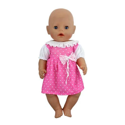 Популярное платье, кукольная одежда, 17 дюймов, 43 см, кукольная одежда, костюм для новорожденных, подарок на день рождения