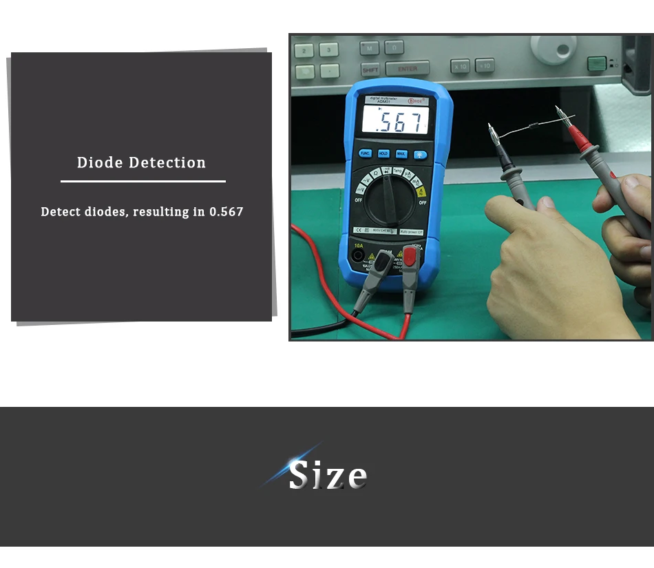 BSIDE Цифровой мультиметр ADM01 ADM02 Многофункциональный AC/DC Напряжение Ток температура Сопротивление Емкость Тестер