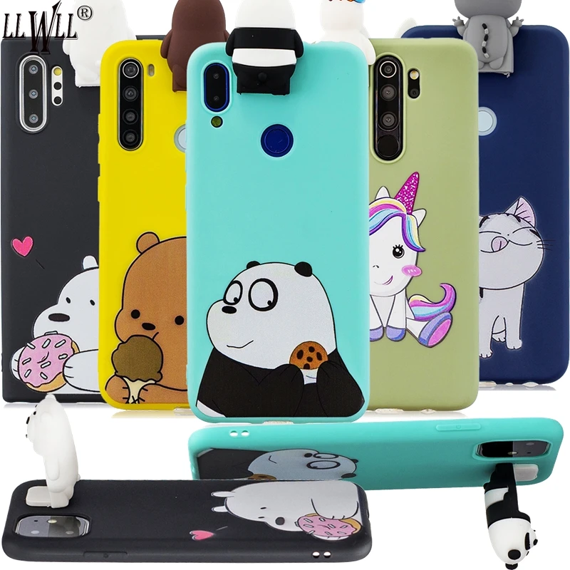 3D Toys Flip Stand Cartoon Case For Xiaomi Redmi Note 7 Pro 7A Unicorn Cat Dolls Cover Coque | Мобильные телефоны и