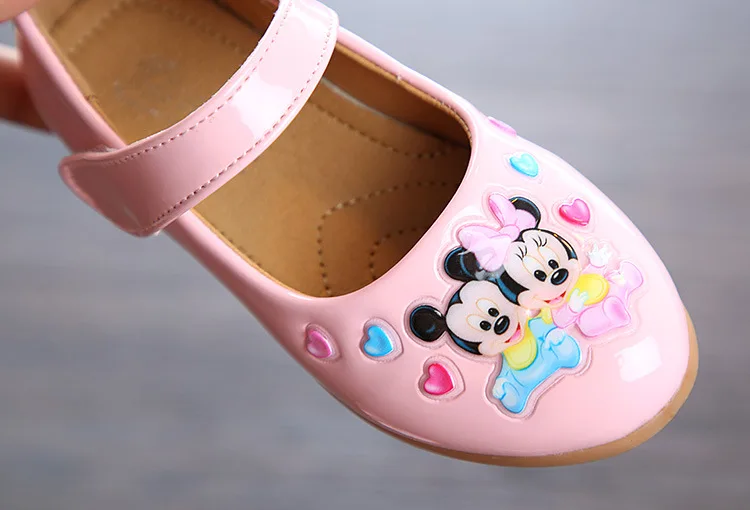 Детская Нескользящая повседневная обувь для мальчиков и девочек с изображением Минни и Микки из мультфильма Дисней