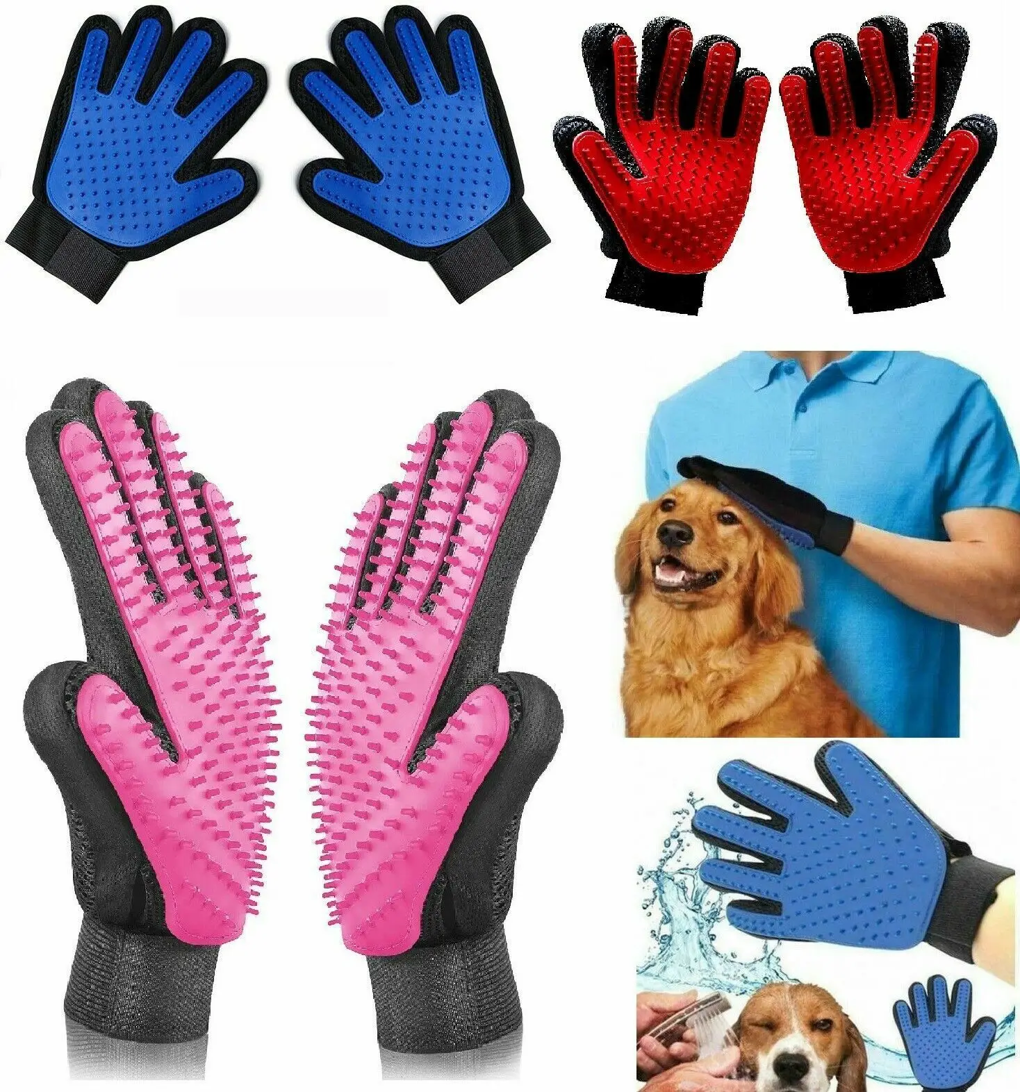 Красивые перчатки для домашних животных собак кошек очищенная щетка удаления