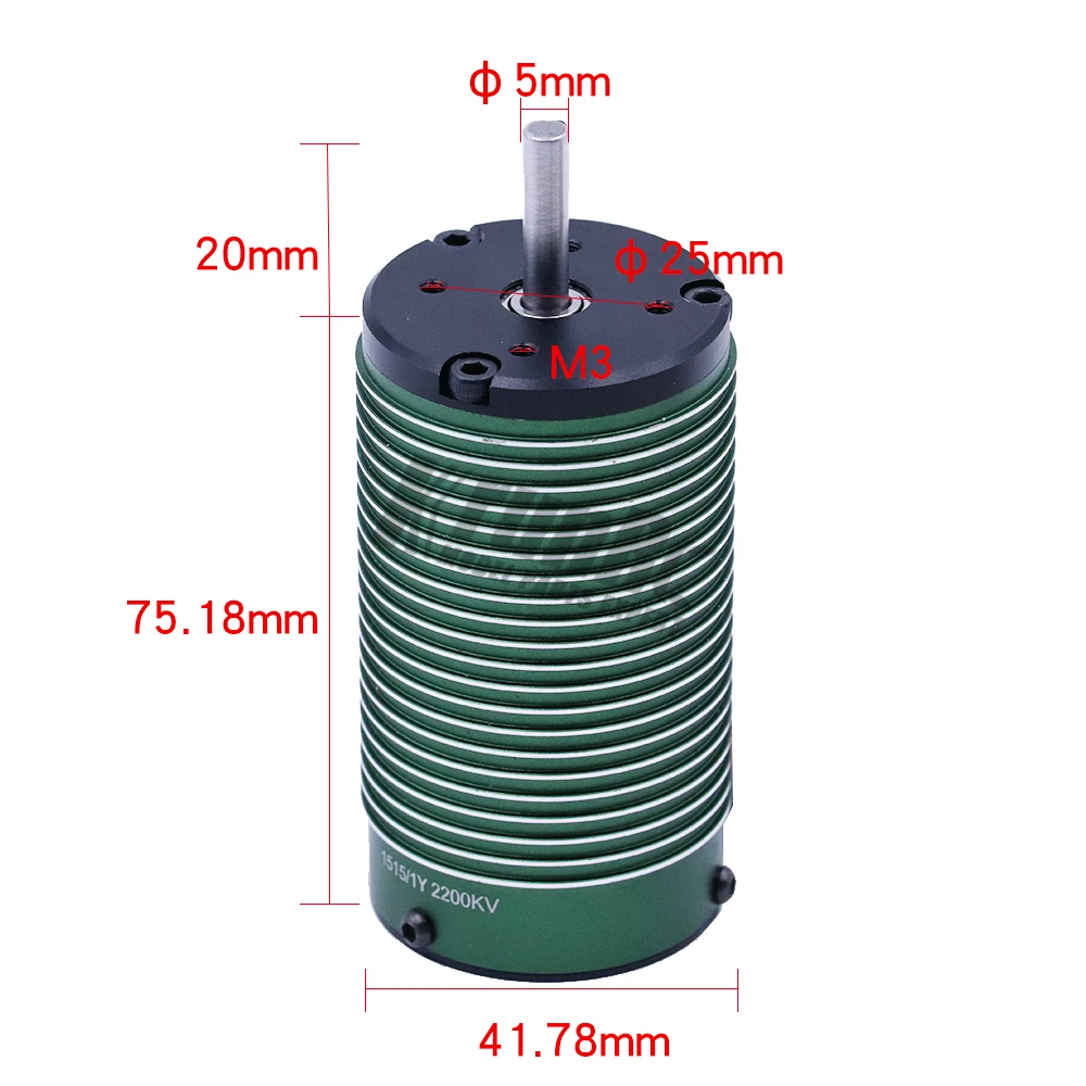 Замок 1515 1512 42 мм Диаметр бесщеточный 1800 2200 2650KV Монстр мотор для 1/8 rc автомобиль внедорожный грузовик багги XRAY LOSI HSP HPI