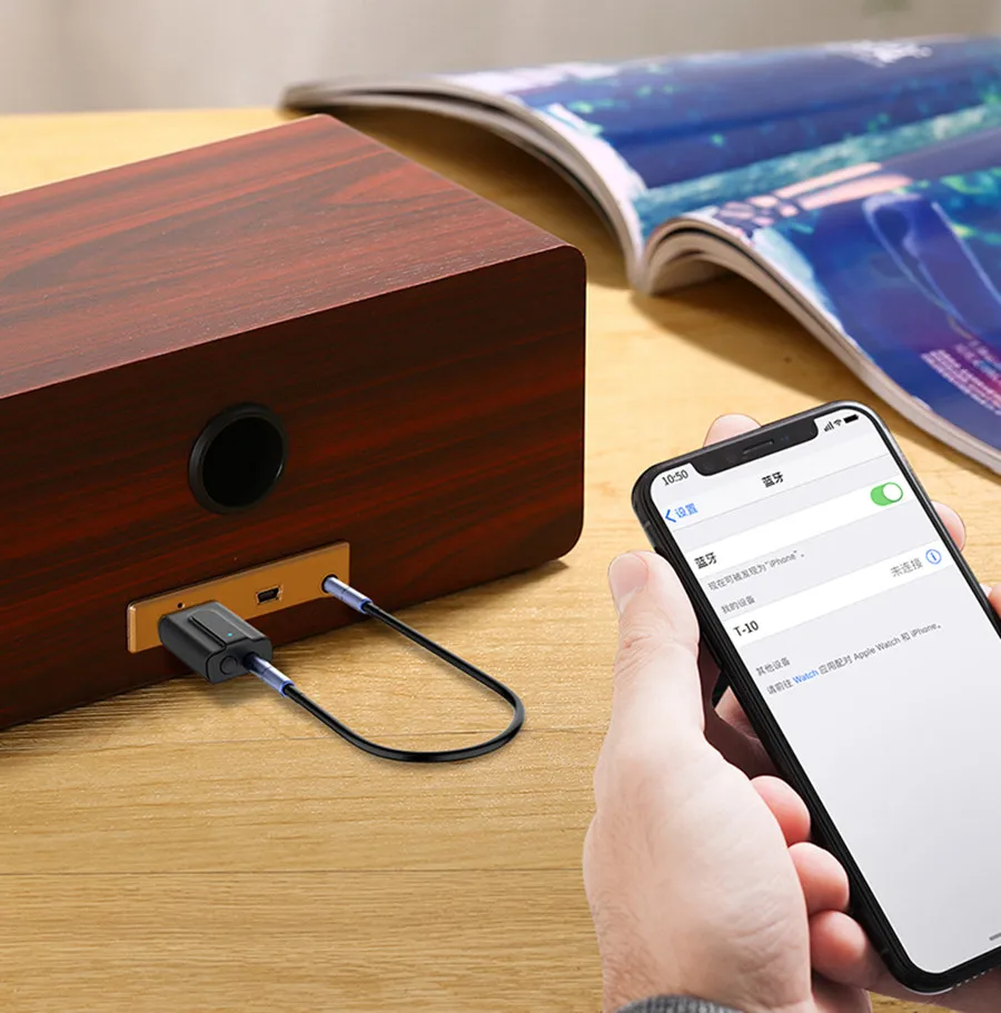 Usb Bluetooth 5,0 аудио приемник автомобильный комплект передатчик 2в1 3,5 мм разъем AUX Bluetooth стерео музыка беспроводной адаптер для автомобиля ТВ MP3