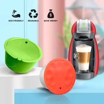 

ICafilasStainless Metal Rusable For Dolce Gusto Milk & Coffee DIY fit for Nescafe with Filter Coffee Ground Tamper Coffee Spoon