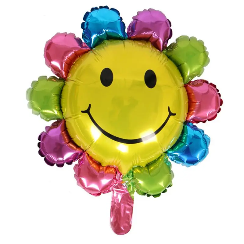 Новинка, 1 шт., мини цветные воздушные шары для детского торта с цветком солнца, алюминиевые воздушные шары на день рождения, детских игрушек