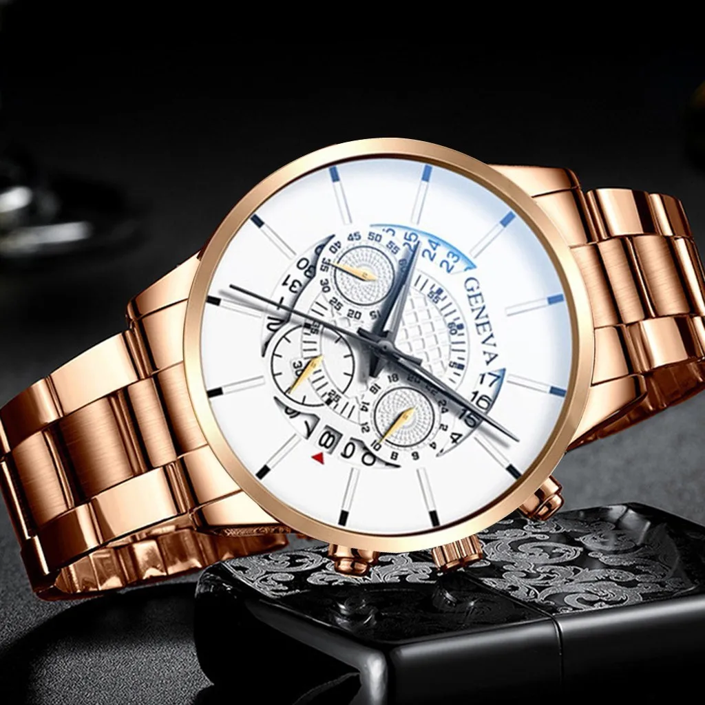 Fashion Cool Unique Digital Literal Multi Layer Dial Men Quartz Mesh Belt Watch Automatic Luxury Clock Men Waterproof Mechanic