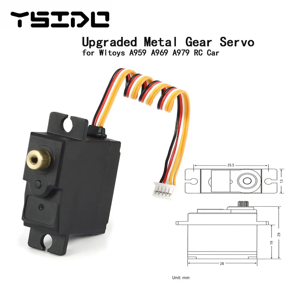 Upgrade 17g Metal Gear Servo For Wltoys A949 A959 A969 A979 K929 A959b