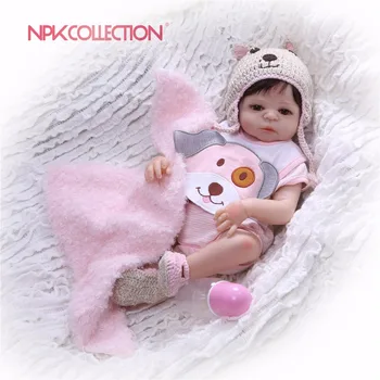 

NPK 19inch 48cm Adorable Reborn Doll Handmade Full Silicone Bebes Reborn Doll Boneca Fashion Baby Dolls For Girls Xmas Gifts
