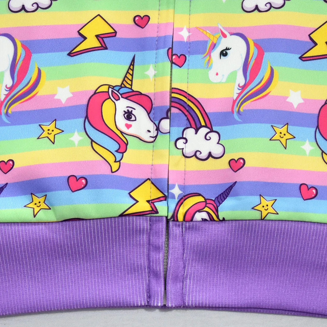 Zipper Rainbow Unicorn Jacket
